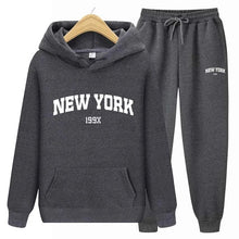 Load image into Gallery viewer, New York Pullover Sweatpants Hoodie Sportswear Suit
