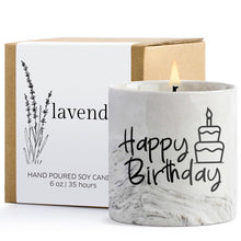 Load image into Gallery viewer, Happy Birthday Candle Gifts,6oz Lavender Scented Soy Wax Candle
