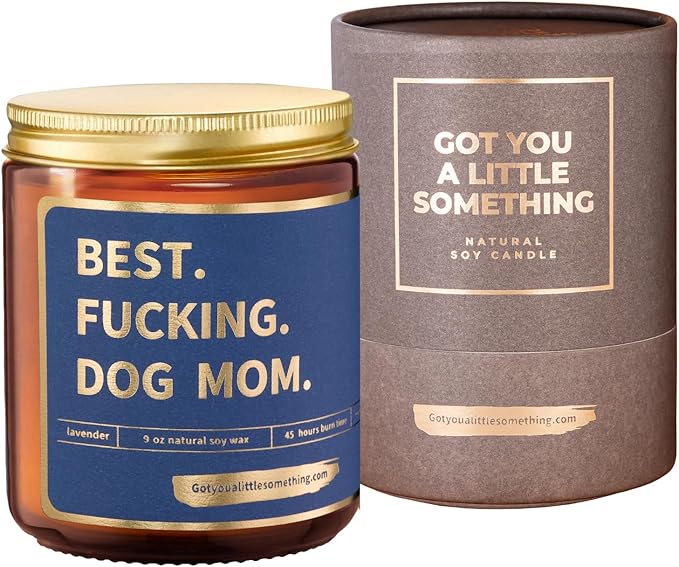 Best Dog Mom Funny Lavender Vanilla Scented Soy Candle