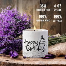 Load image into Gallery viewer, Happy Birthday Candle Gifts,6oz Lavender Scented Soy Wax Candle
