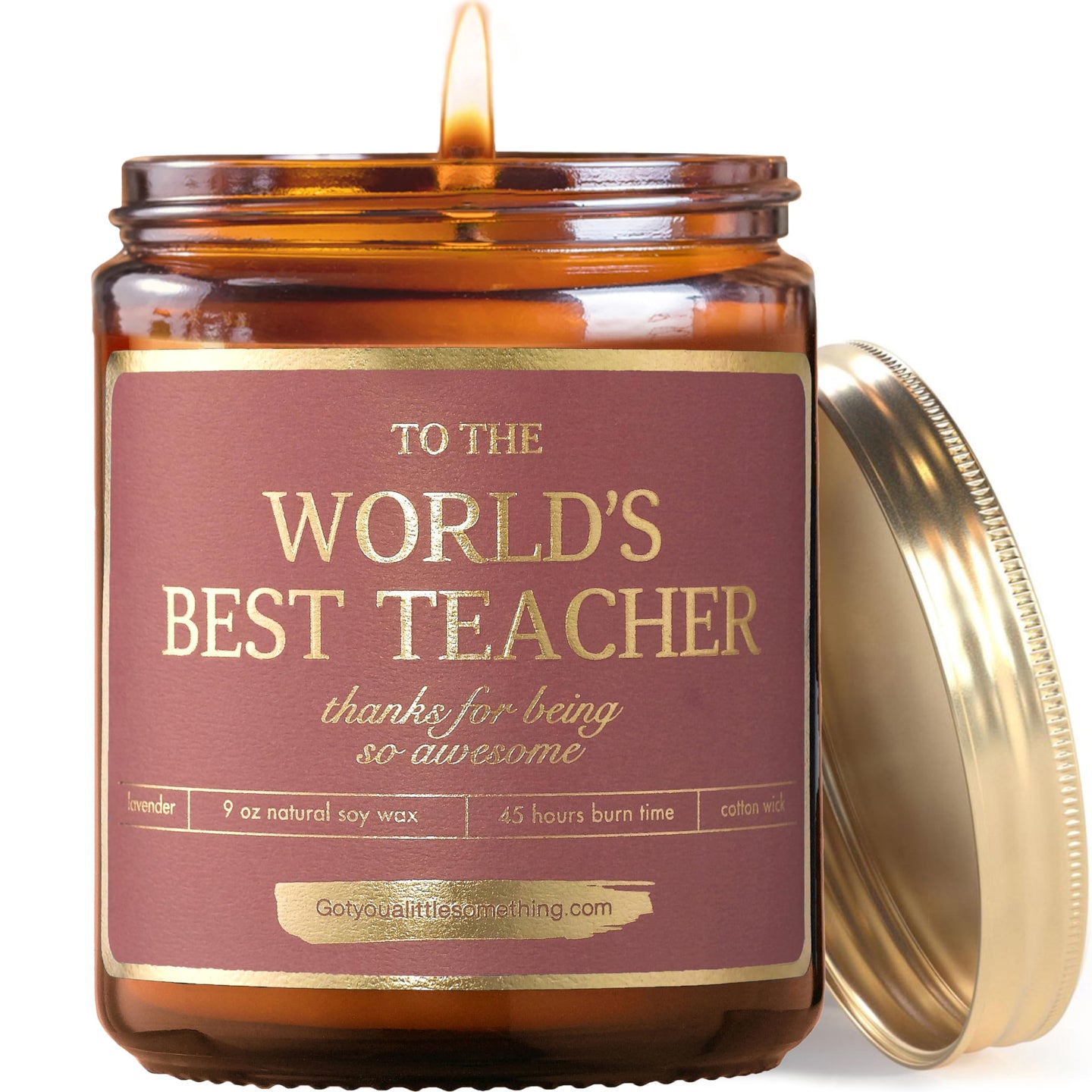 World's Best Teacher Lavender Scented Soy Candle