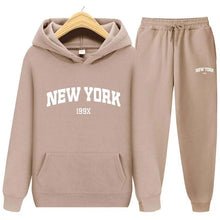 Load image into Gallery viewer, New York Pullover Sweatpants Hoodie Sportswear Suit
