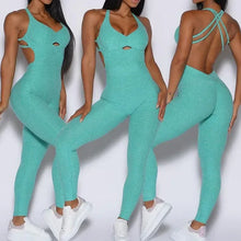 Load image into Gallery viewer, Fitness Yoga  Jumpsuit Sport Set
