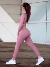 Load image into Gallery viewer, Seamless High-Waisted  Peach Hip Fitness Suit

