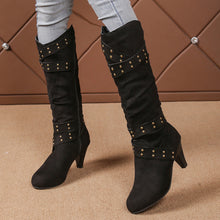 Load image into Gallery viewer, Peyton L High Heel  With Cross-strap Rivet Design  Boots
