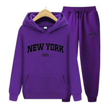 Load image into Gallery viewer, New York Pullover Sweatpants Hoodie Sportswear Suit
